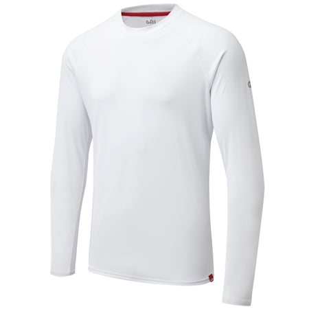 Gill UV011 men's UV Tec T-shirt i hvid farve, set forfra, størrelse XL.