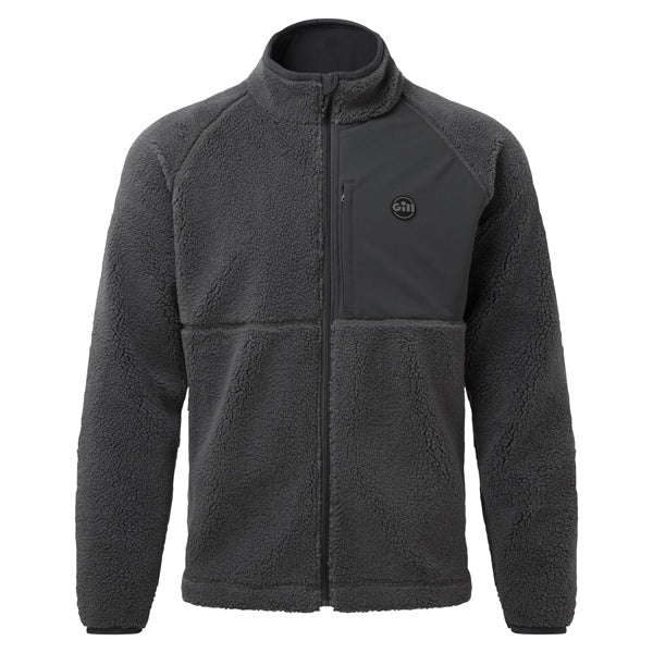 Gill 1704 Cromerty fleece jakke grå set forfra i naturlig belysning