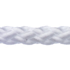Robline Polyester 8 line i hvid farve, 6mm tykkelse, set isoleret.
