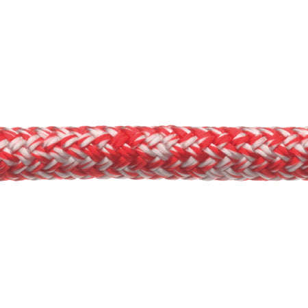 Robline Globe Pro skøde-/faldtov i hvid/rød farve, viste i deres spole på 200m