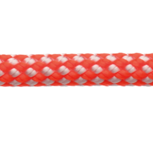 Robline, Dinghy Control 5mm i hvid og orange farve, præsenteret på en båd