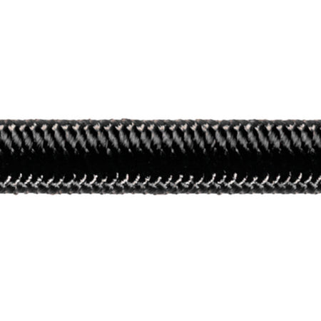 Robline elastik snor 8mm sort, præsenteret i hele sin længde på 1 meter.