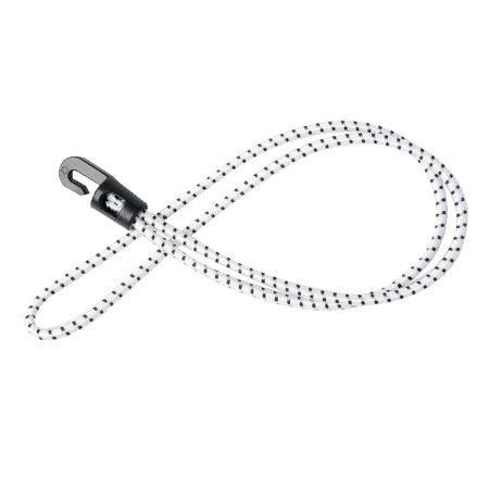 Hvid elastik med krog Ø4 mm, pakket i pose med 4 stk.