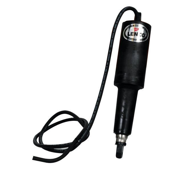 Lenco 101 cylinder 12V til trimplan, set forfra med elektrisk forbindelse.