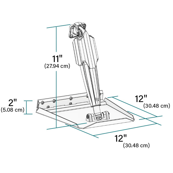 Lenco 12" x 12" trim tabs set forfra