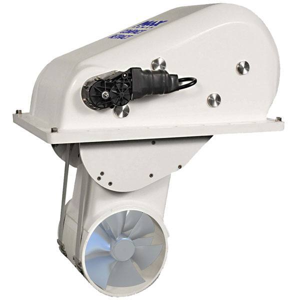 Max Power Bovpropel Compact Retract 12V set fra siden, klar til montering på en båd.