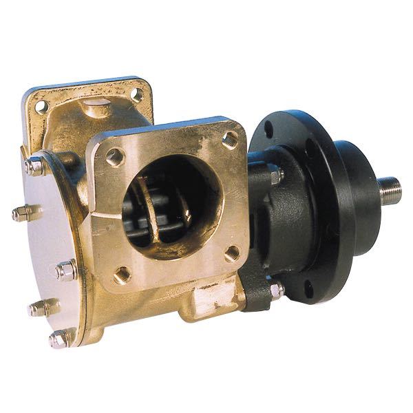 SeaTec pumpe med flange til motor set forfra, klar til installation