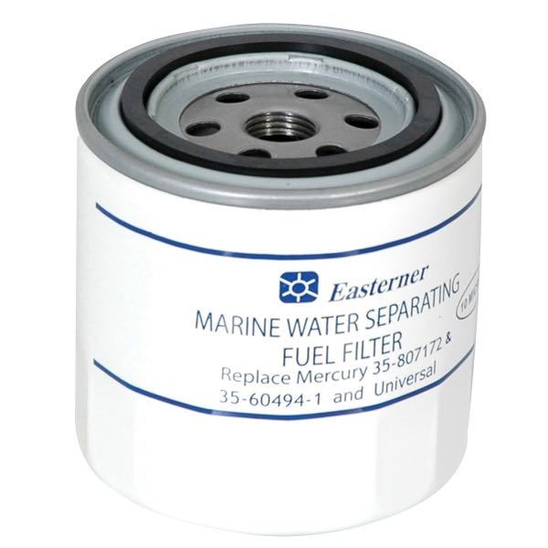Benzinfilter fra SeaTec, 10 micron, set forfra med klar væske