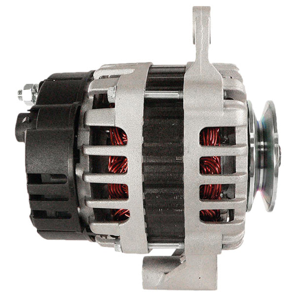 Quicksilver 12-Volt generator set fra siden med kabler og monteringsbeslag