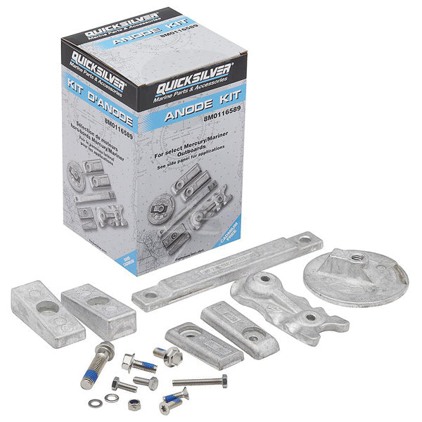 Quicksilver, 8M0116589 Agterspejl og gearkasse aluminiumanodesæt