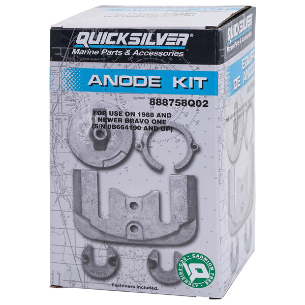 Quicksilver, 888758Q02 Aluminium Anode Kit til MerCruiser Bravo One