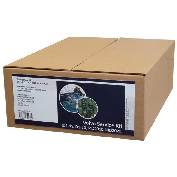 SeaTec Volvo servicekit 8 D3 med alle dele synligt arrangeret