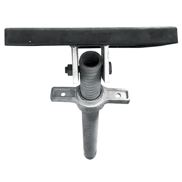 1852 flad topplade til bådstøtte set forfra, klar til montage.