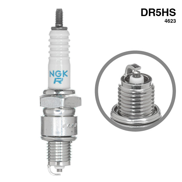 Tændrør NGK DR5HS med glitrende metalfinish