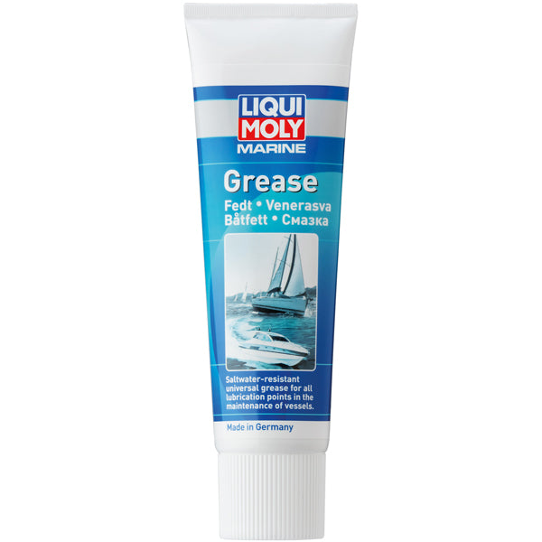 Liqui Moly marine fedt i en 250 grams beholder til bådvedligeholdelse