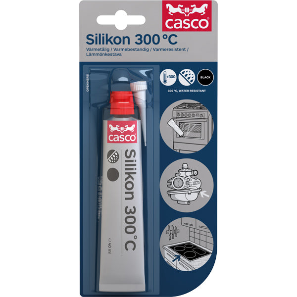 Casco Silikon flydende pakning i sort, 40 ml tube med emballage