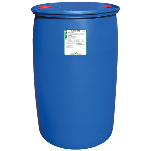 Maxi 3 allround vaske- og rengøringsmiddel i 210 liters tromle