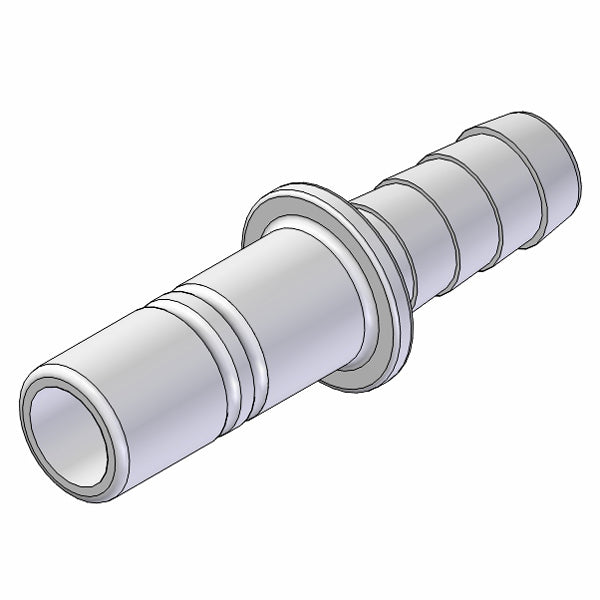 Adapter fra Whale til 1/2" flex slange, set fra siden.