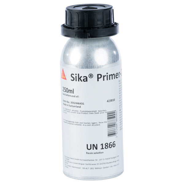 Sika, Primer-206 G+P sort 250 ml dåse set forfra med et klart etiketdesign.
