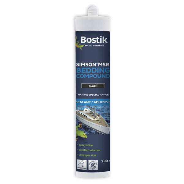 Simson Msr Fugemasse i sort farve, 290 ml tube, klar til brug