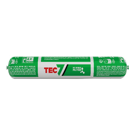 Tec7 lim/fugemasse i hvid, set forfra med låg