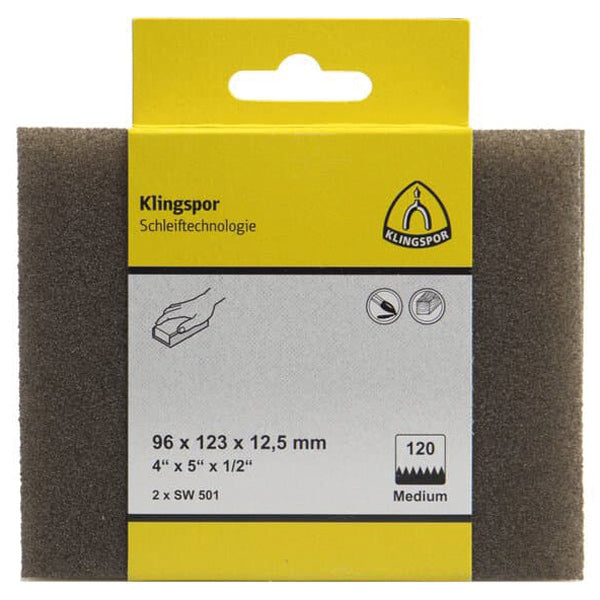 Klingspor, SeaTec, Klingspor slibesvampe P120 123×96 mm 2 stk