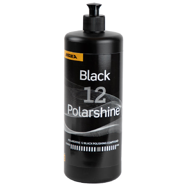 Mirka Polarshine 12 black polermiddel i 1 liters flaske.