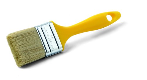 SeaTec flad pensel Mercato M med kunststofskaft, 60mm bredde, til malerarbejde.