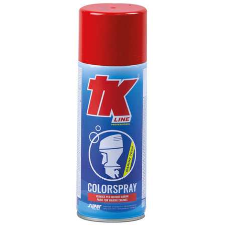 TK Line spraymaling med en hånd, der sprayer rød farve