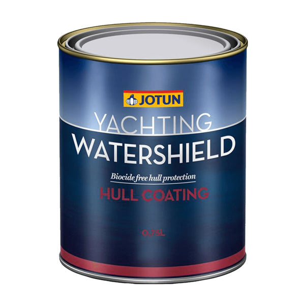 Jotun watershield primer mørkeblå, åbnet dåse med pensel
