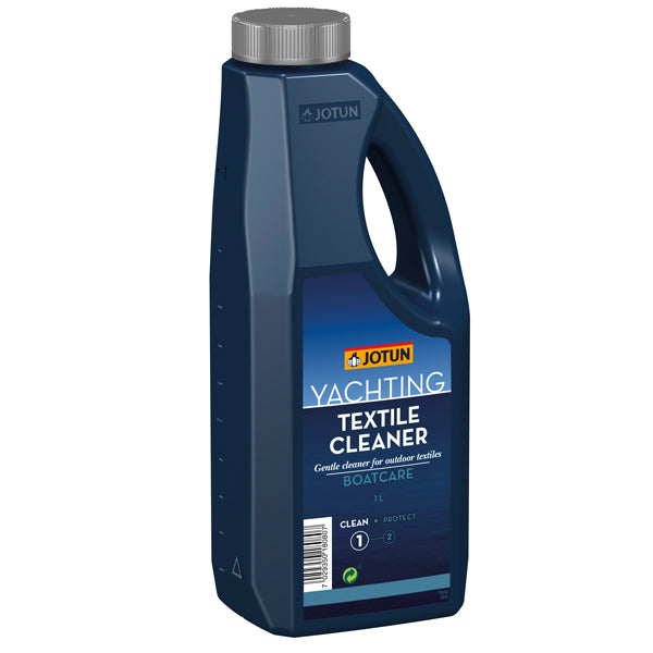 Jotun tekstil cleaner i 1 liters flaske, perfekt til bådpleje