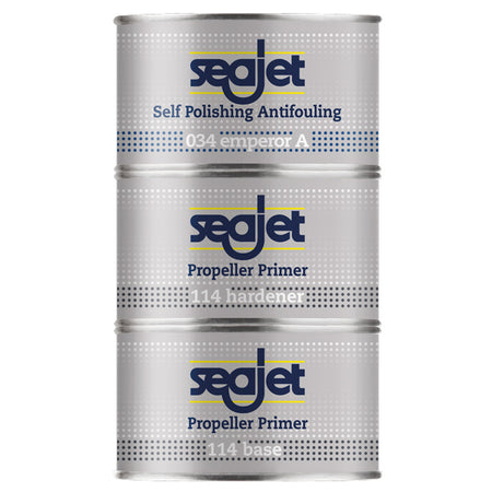 SeaJet Triple-pack til propeller, 0,5L sort emballage.