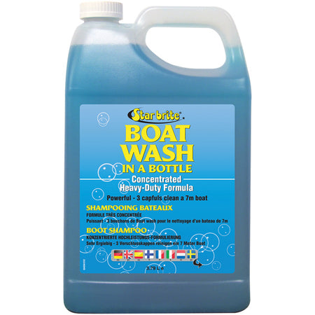 Star Brite Boatwash i 3.8L flaske med et maritimt tema