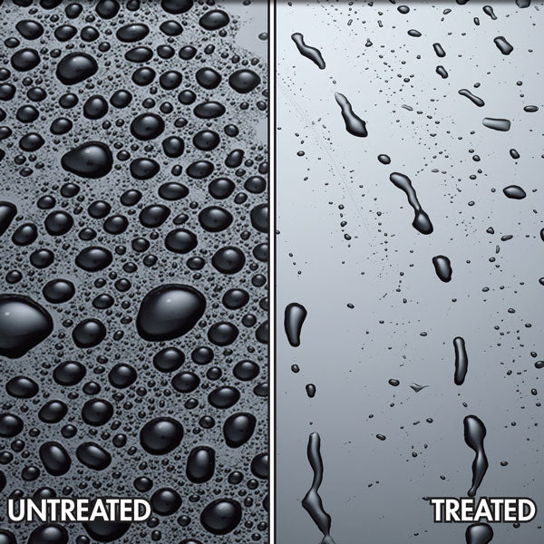 Produktet Star Brite Rain View, set fra siden med spraydunk og anvisninger.