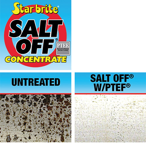 Star Brite Salt Off spray i brug på en båd