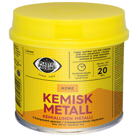 Plastic Padding, Kemisk metal i 460 ml beholder, ideelt til reparation af bådudstyr