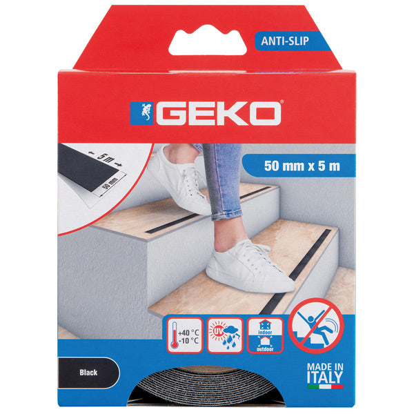 Geko, SeaTec, GEKO Skridsikker tape 50mm x 5 m sort