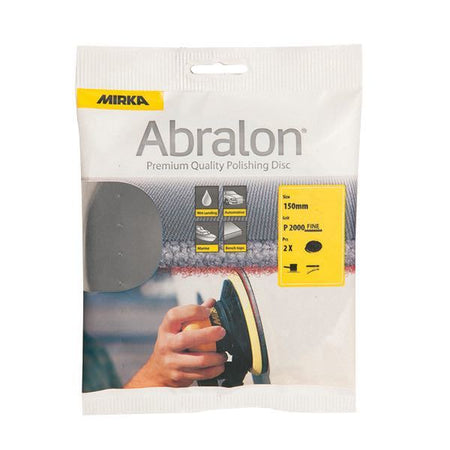 Mirka abralon Ø150mm sandpapir med velcro, set forfra