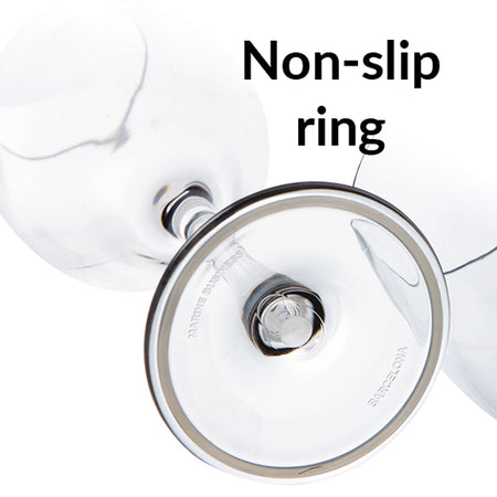Seks non-slip vinglas fra Marine Business set fra siden