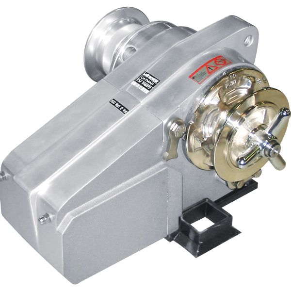 Frontvisning af Lofrans Cayman ankerspil i monteret stilling