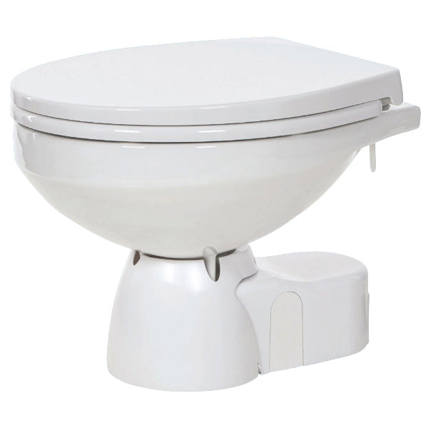 Forfra billede af Jabsco Quiet Flush E2 toilet