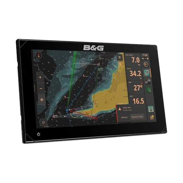 Bagfra billede af B&G Zeus S 9" monteret på båd