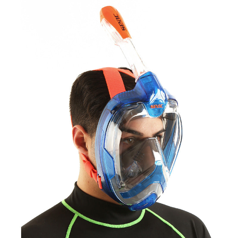 Frontvisning af Seac dykkerudstyr maske med bredt synsfelt
