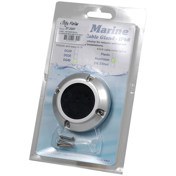 Close-up af SeaTec aluminium stik med plads til kabler op til 36 mm