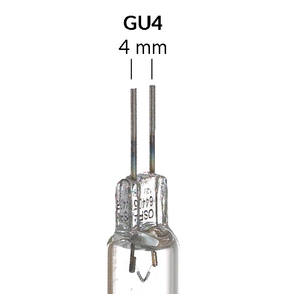 SeaTec halogenpære G4 10W 24V monteret i lampen