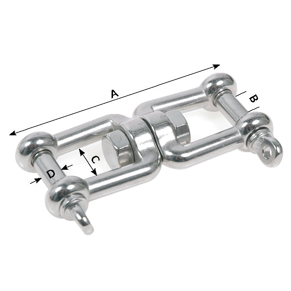 1852 svirvel gaffel, vist fra siden med detaljer og finish