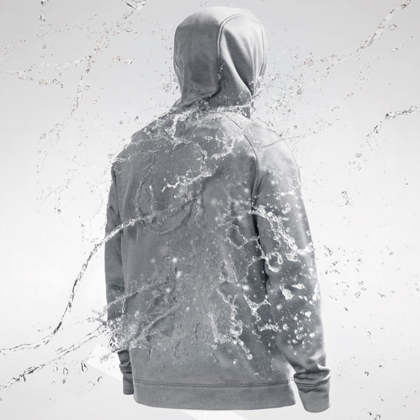 Gill Langland Hoodie sett fra siden, med detaljeret zoom