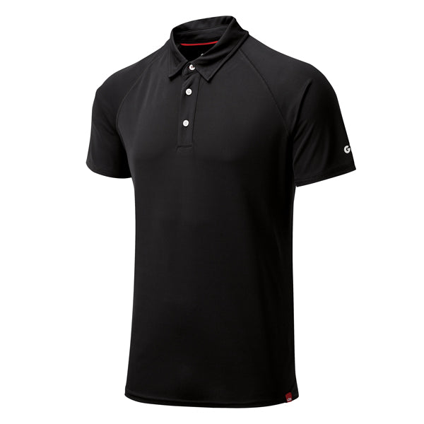 Gill UV008 polo i sort vist bagfra
