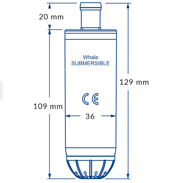 Whale Pantrypumpe GP1352 i brug, pumpende vand fra en beholder