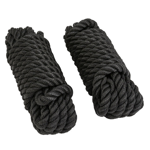 Fortøjningsline fra BoatLab, sort PP, Ø14 mm, 6 meter lang, præsenteret på en båd.